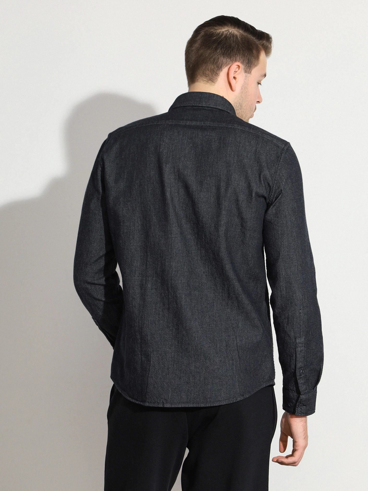 Сорочка цвета графит из хлопка